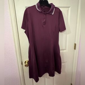 NWT XL Purple Polo Mini Dress with shorts and pockets